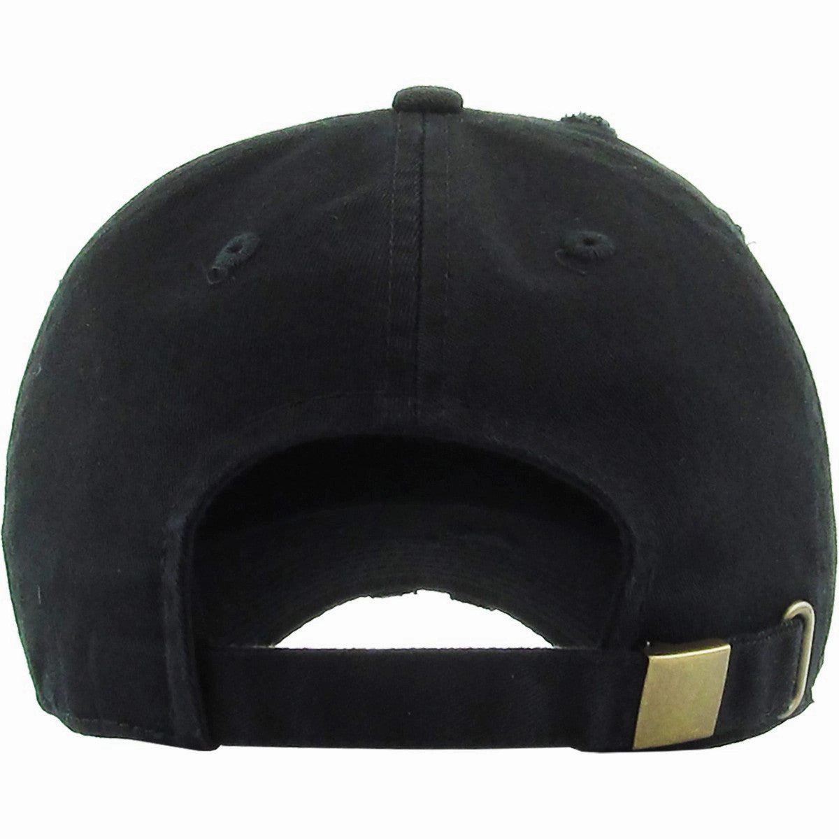 Black Distressed - Unstructured Cap