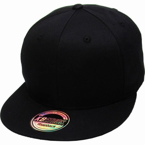 Black Flat Brim - Structured Cap