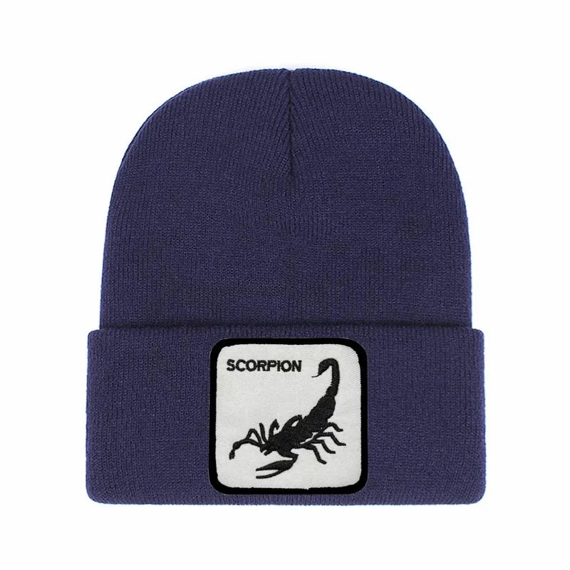 Black Scorpion Cotton Beanie