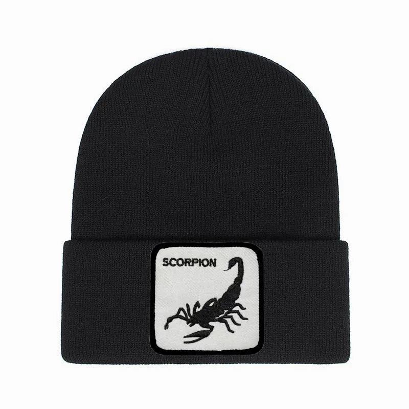Black Scorpion Cotton Beanie