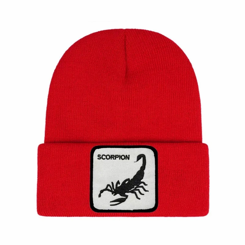 Black Scorpion Cotton Beanie