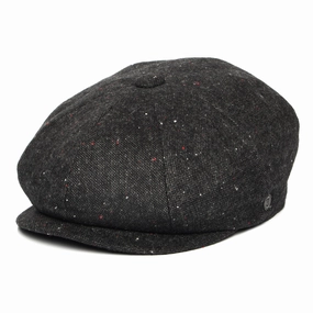 Blackheath Speckled Marl Newsboy Cap - Black-Multi