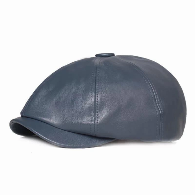 Blackpool Leather Newsboy Cap