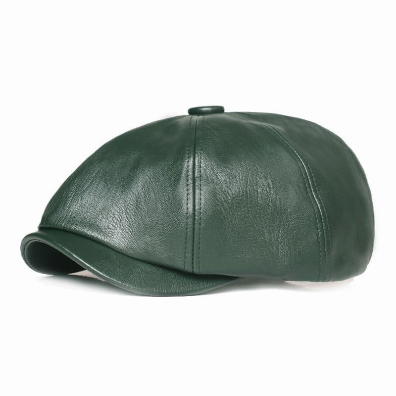 Blackpool Leather Newsboy Cap