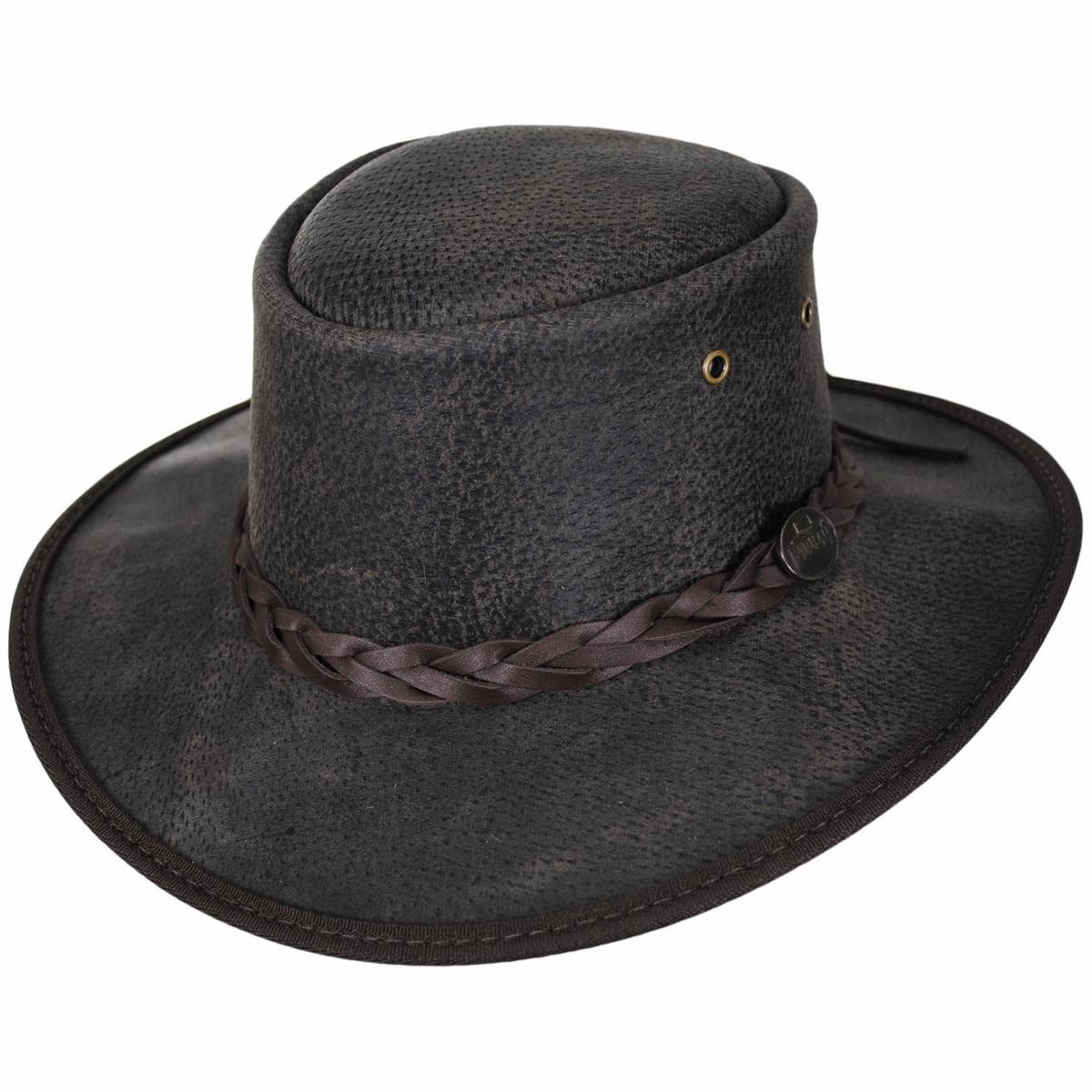 Boar Leather Foldaway Drover Hat