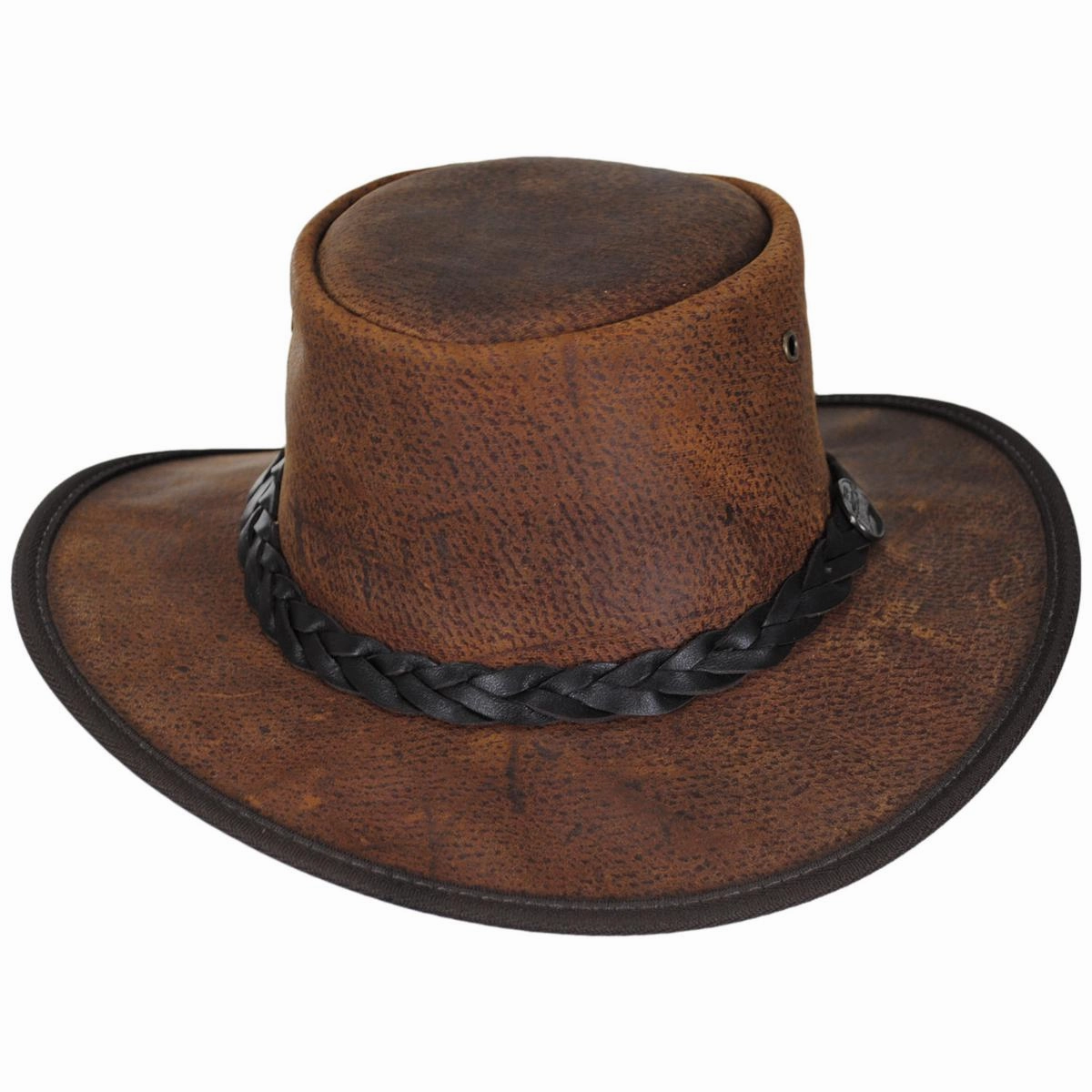 Boar Leather Foldaway Drover Hat