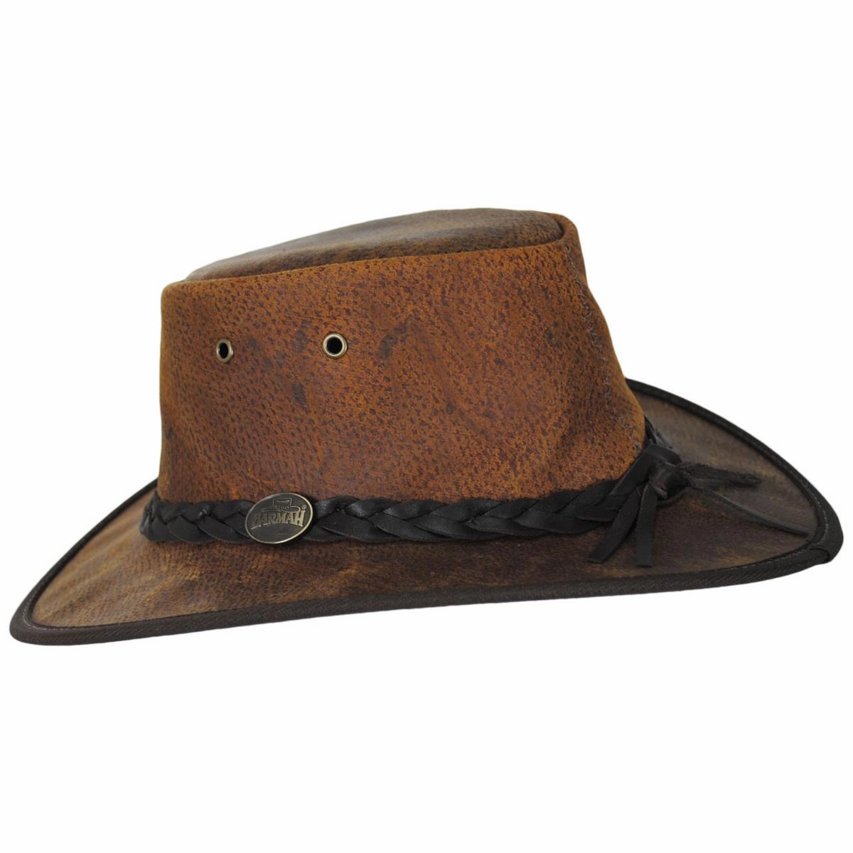 Boar Leather Foldaway Drover Hat