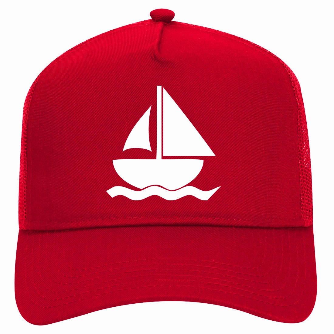 Boat Captain Retro Adult 5 Panel Mesh Trucker Hat