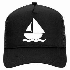 Boat Captain Retro Adult 5 Panel Mesh Trucker Hat