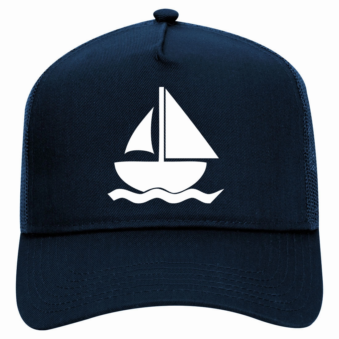 Boat Captain Retro Adult 5 Panel Mesh Trucker Hat