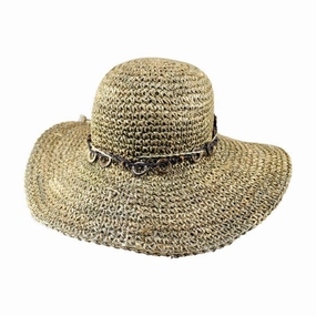 Bohemian Seagrass Straw Floppy Sun Hat