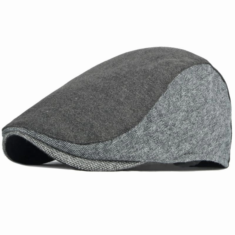 Bolton Plaid & Herringbone Flat Cap