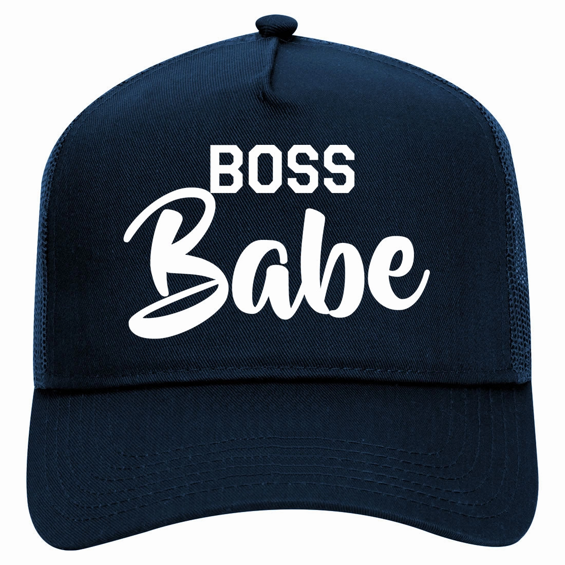 Boss Babe Retro Adult 5 Panel Mesh Trucker Hat