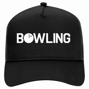 Bowling Retro Adult 5 Panel Mesh Trucker Hat