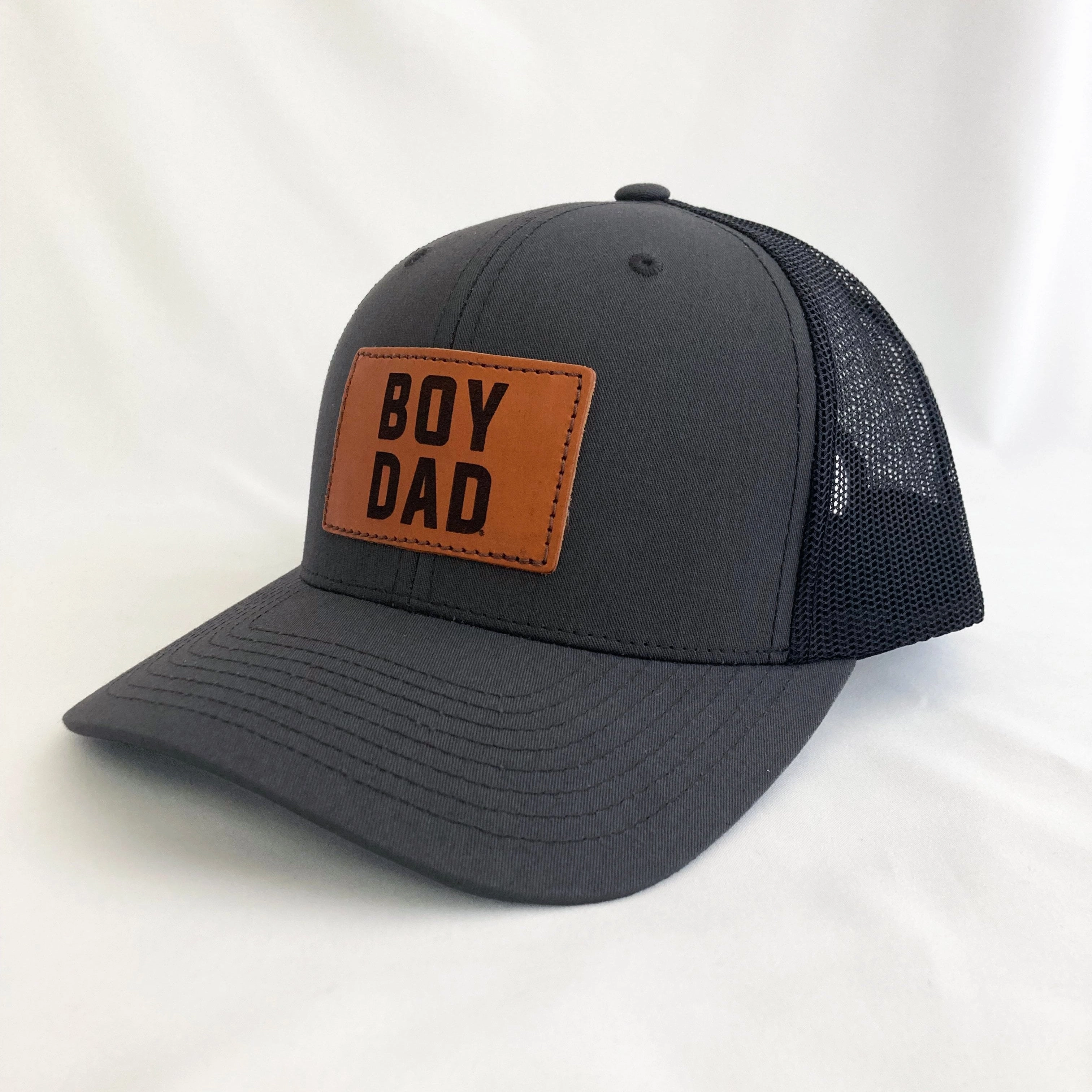 Boydad? Charcoal/Black  Leather Patch Trucker Hat