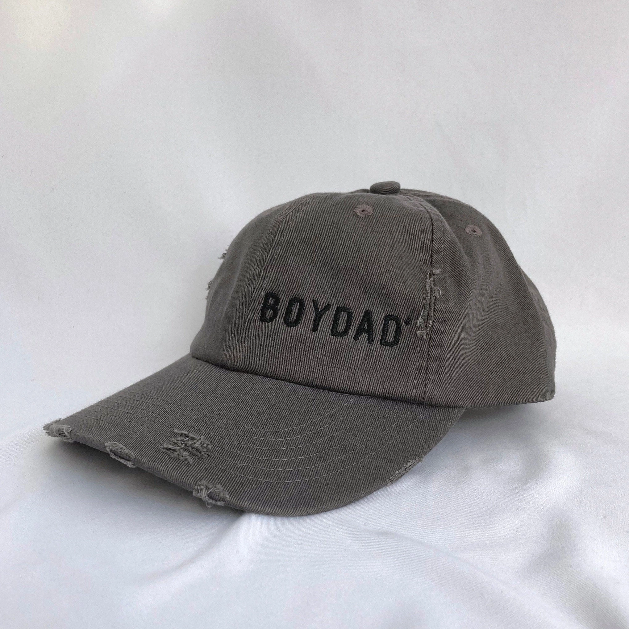 Boydad? Grey Distressed  Embroidered Unstructured Cap