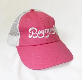 Boymom? Retro Rose & White Soft Mesh Back Cap