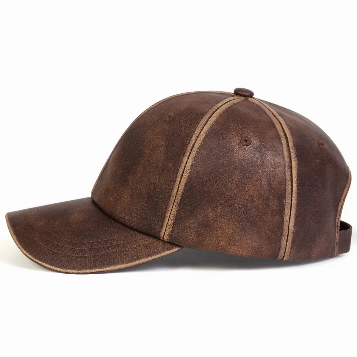 Bradley Retro Leather Baseball Cap