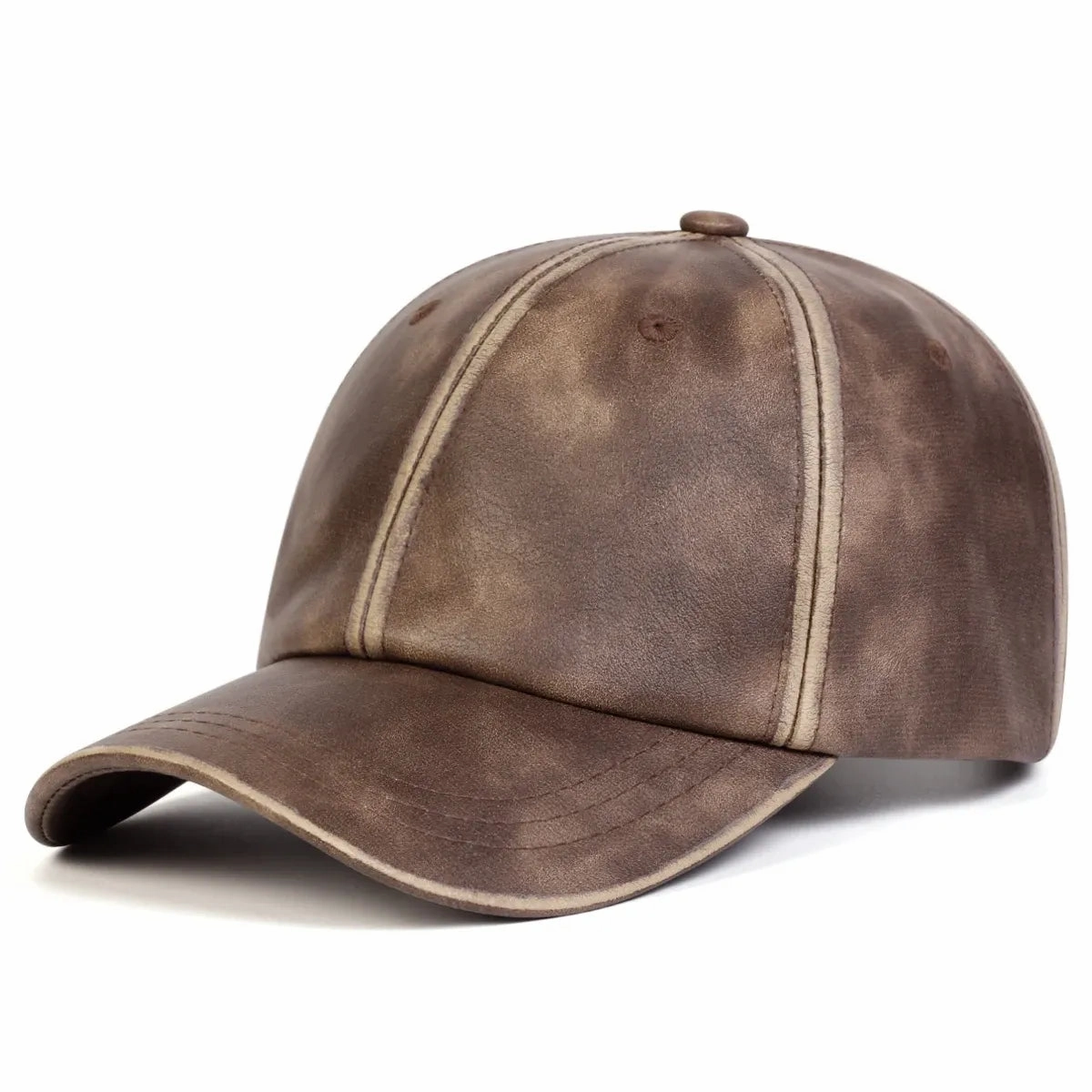 Bradley Retro Leather Baseball Cap