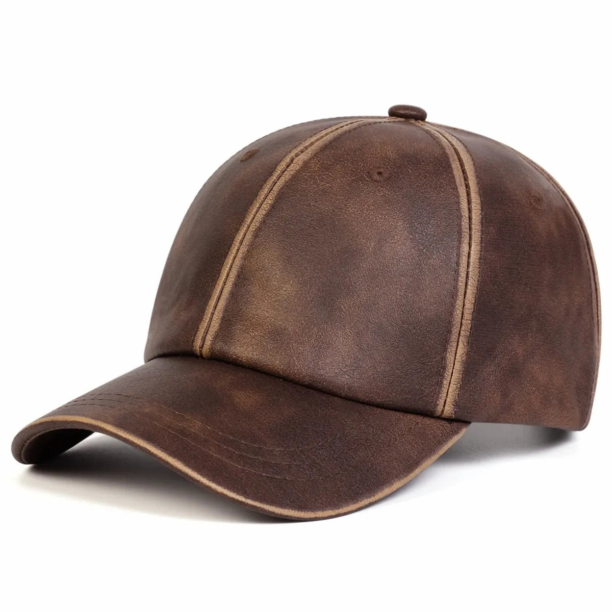 Bradley Retro Leather Baseball Cap