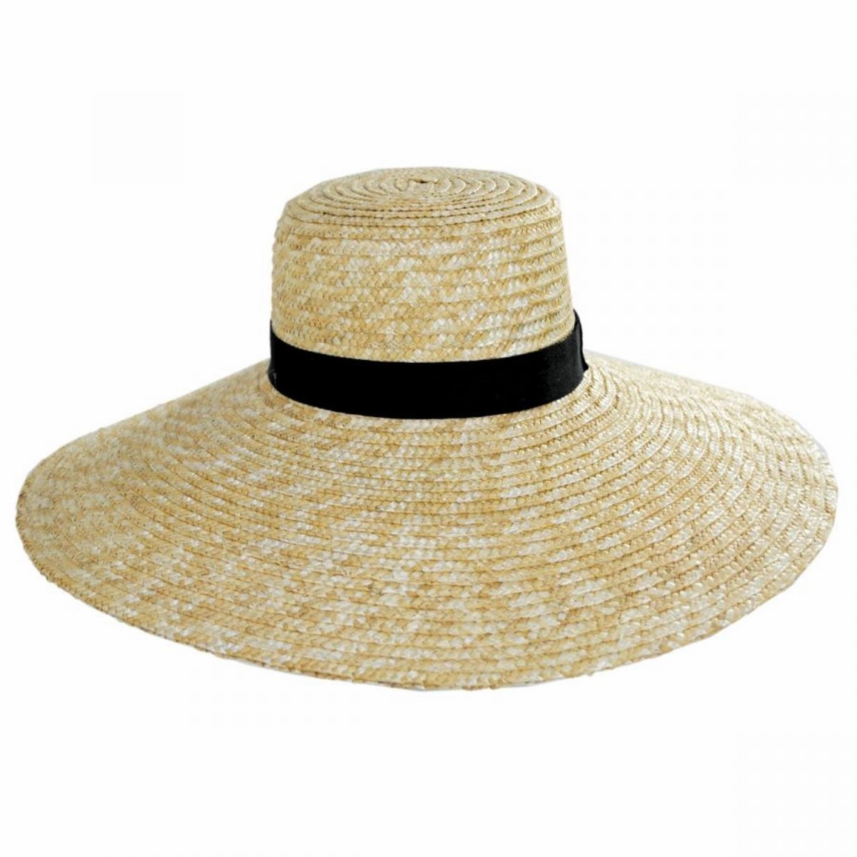 Braided Straw Lampshade Sun Hat
