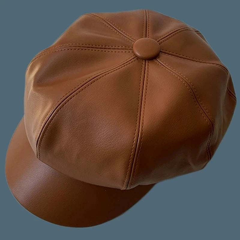 Bret Casquette Gavroche Femme CUIR