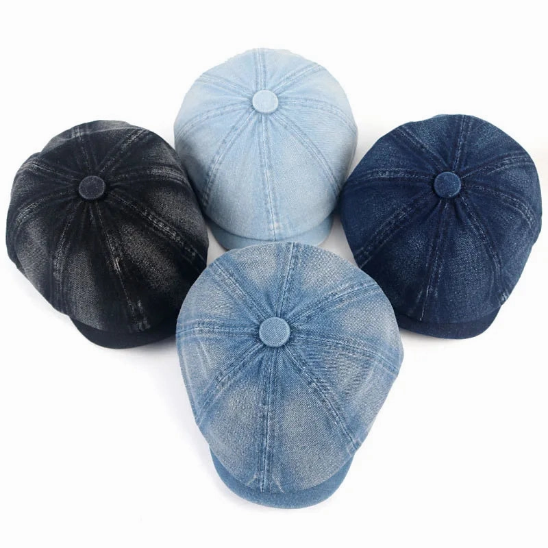 Bret Casquette Gavroche Unisexe - Denim