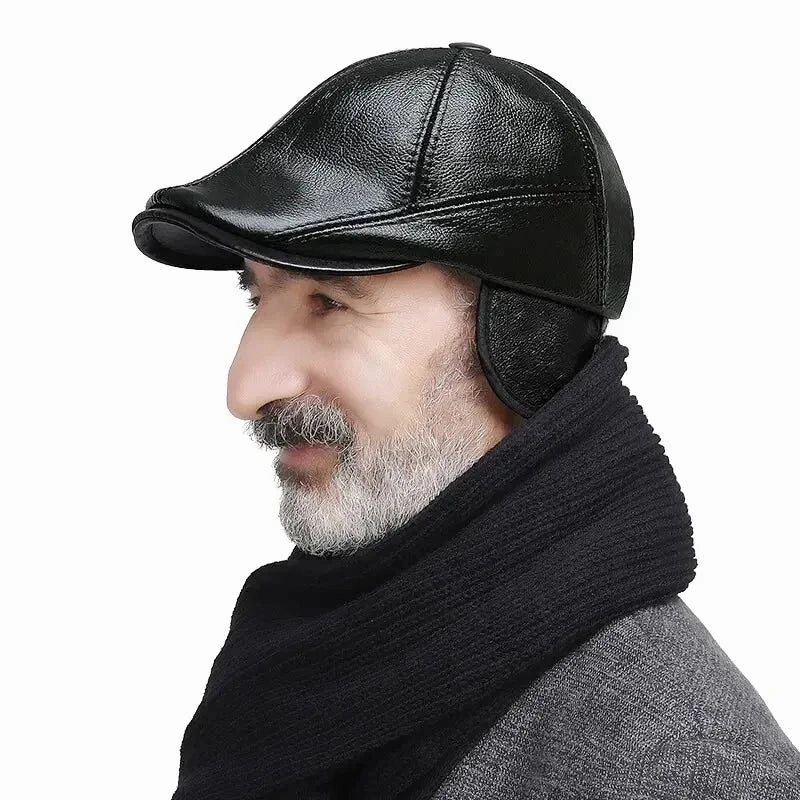Bret en Cuir Homme - Cache Oreille