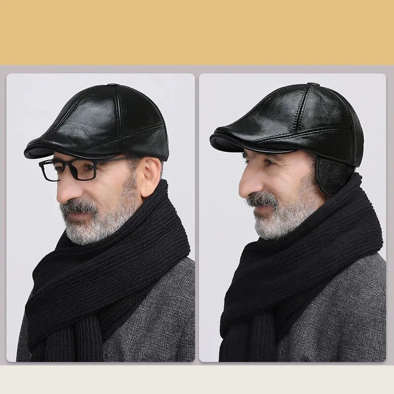 Bret en Cuir Homme - Cache Oreille