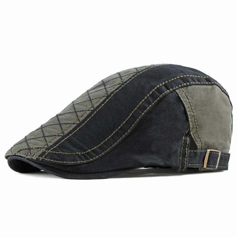Bret Homme Bicolore en Coton avec Surpiq?res - Duality