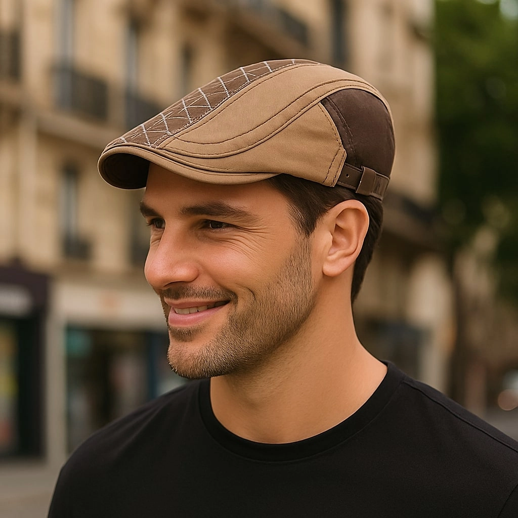 Bret Homme Bicolore en Coton avec Surpiq?res - Duality