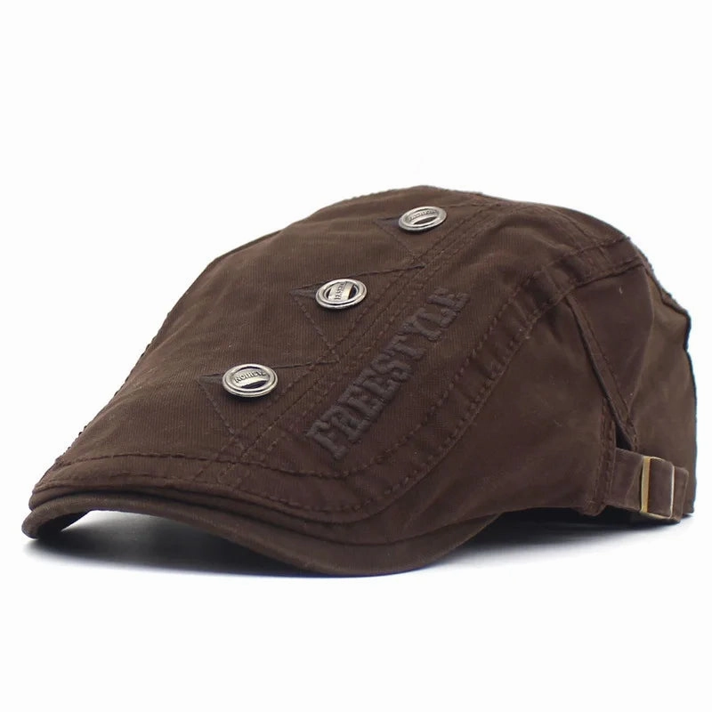 Bret Homme Rglable en Coton avec Broderie et Boutons - Bold