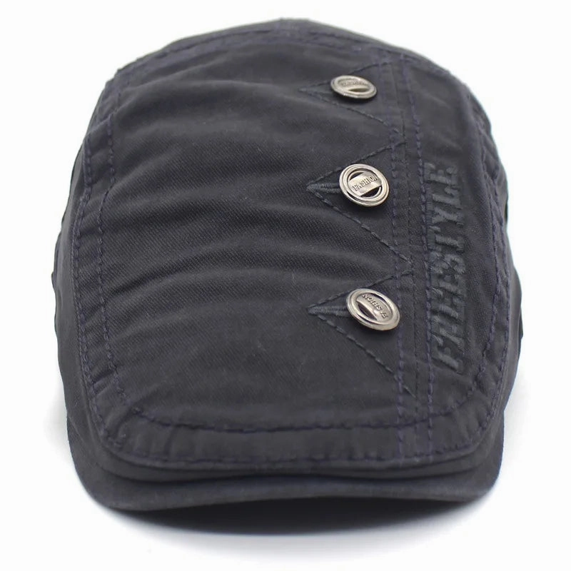 Bret Homme Rglable en Coton avec Broderie et Boutons - Bold