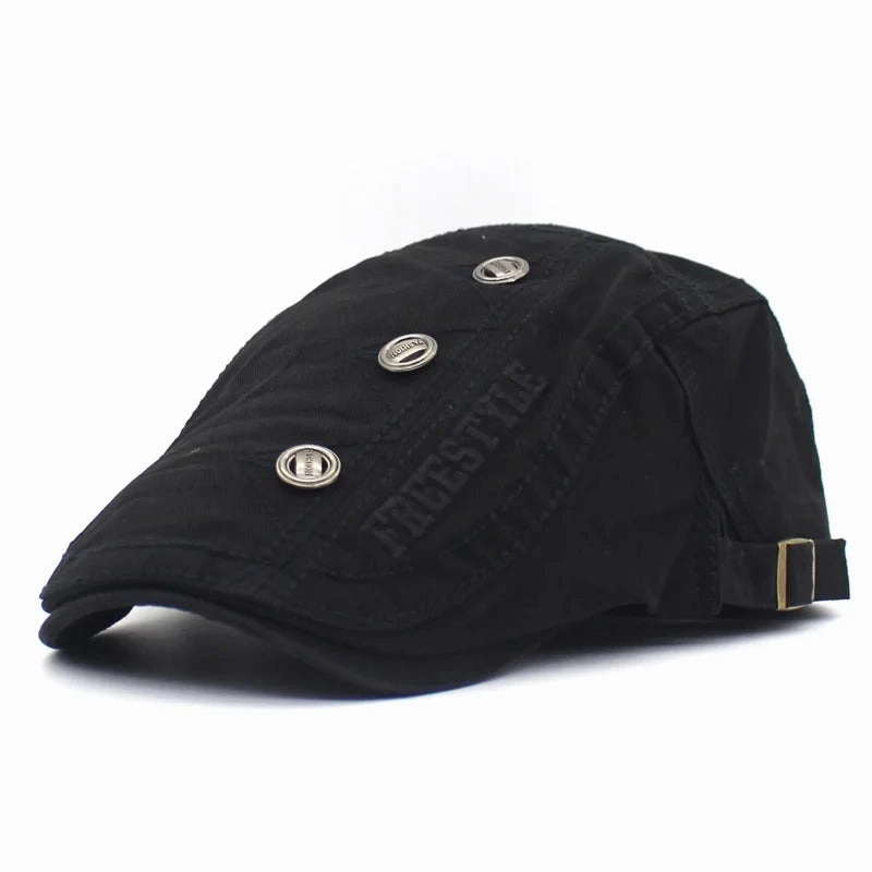 Bret Homme Rglable en Coton avec Broderie et Boutons - Bold