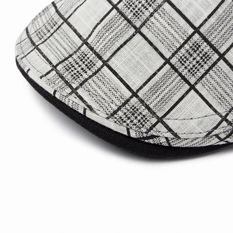 Bret Homme Rglable en Coton avec Motif Carreaux - Pixel