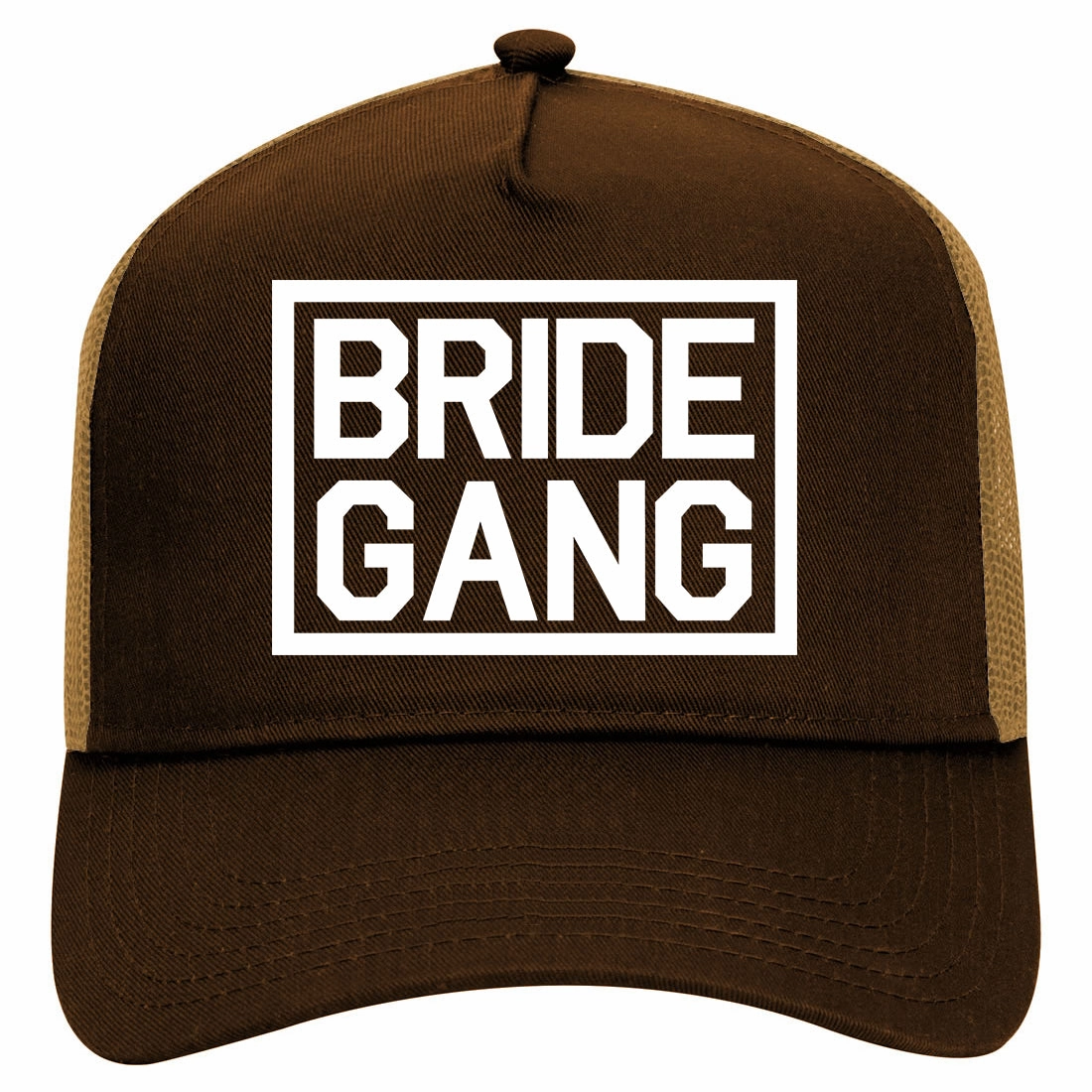 Bride Gang Bachlorette Party Retro Adult 5 Panel Mesh Trucker Hat