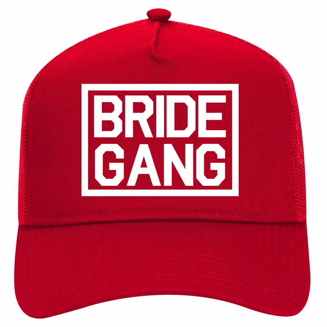 Bride Gang Bachlorette Party Retro Adult 5 Panel Mesh Trucker Hat