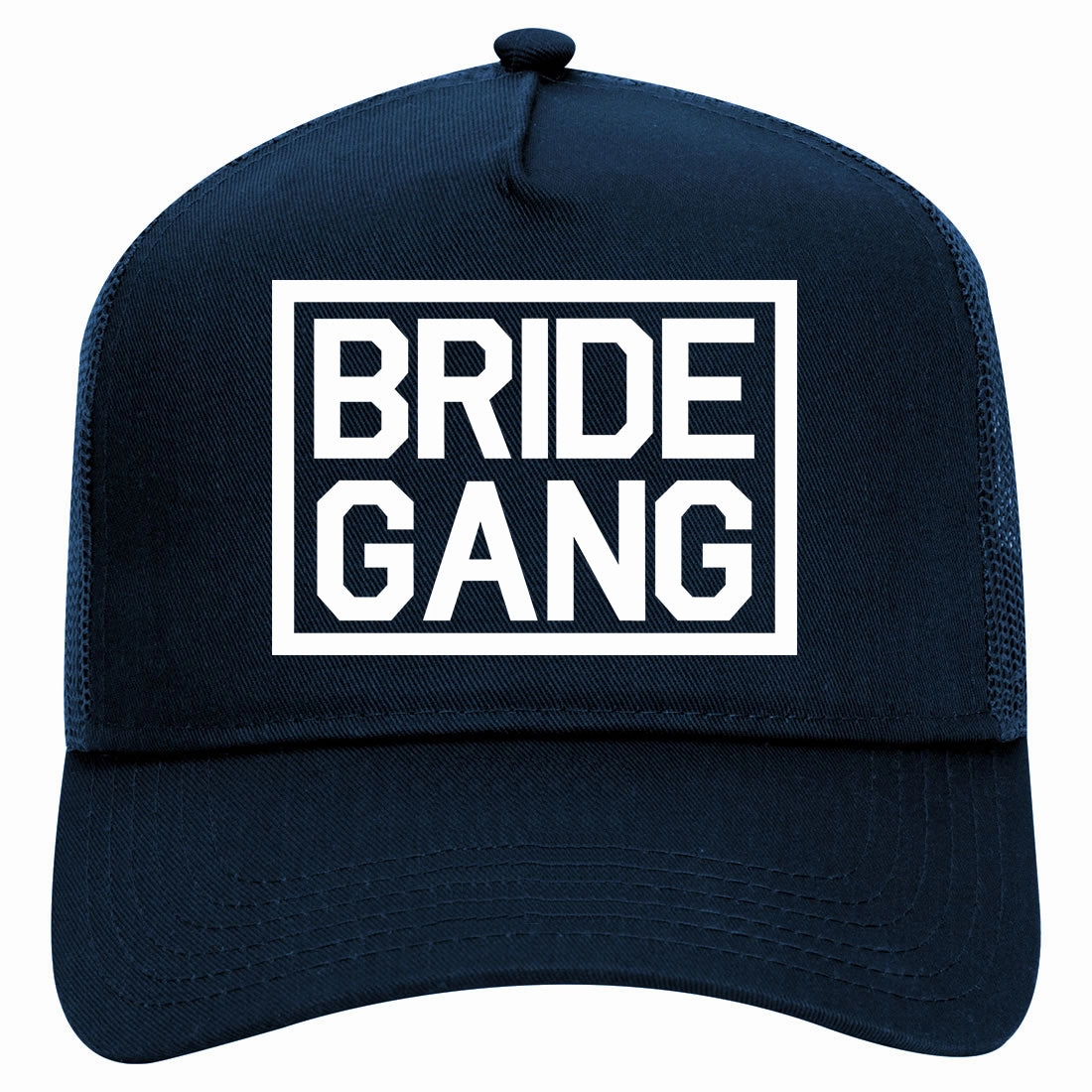 Bride Gang Bachlorette Party Retro Adult 5 Panel Mesh Trucker Hat