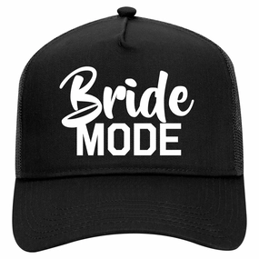 Bride Mode Bridal Retro Adult 5 Panel Mesh Trucker Hat