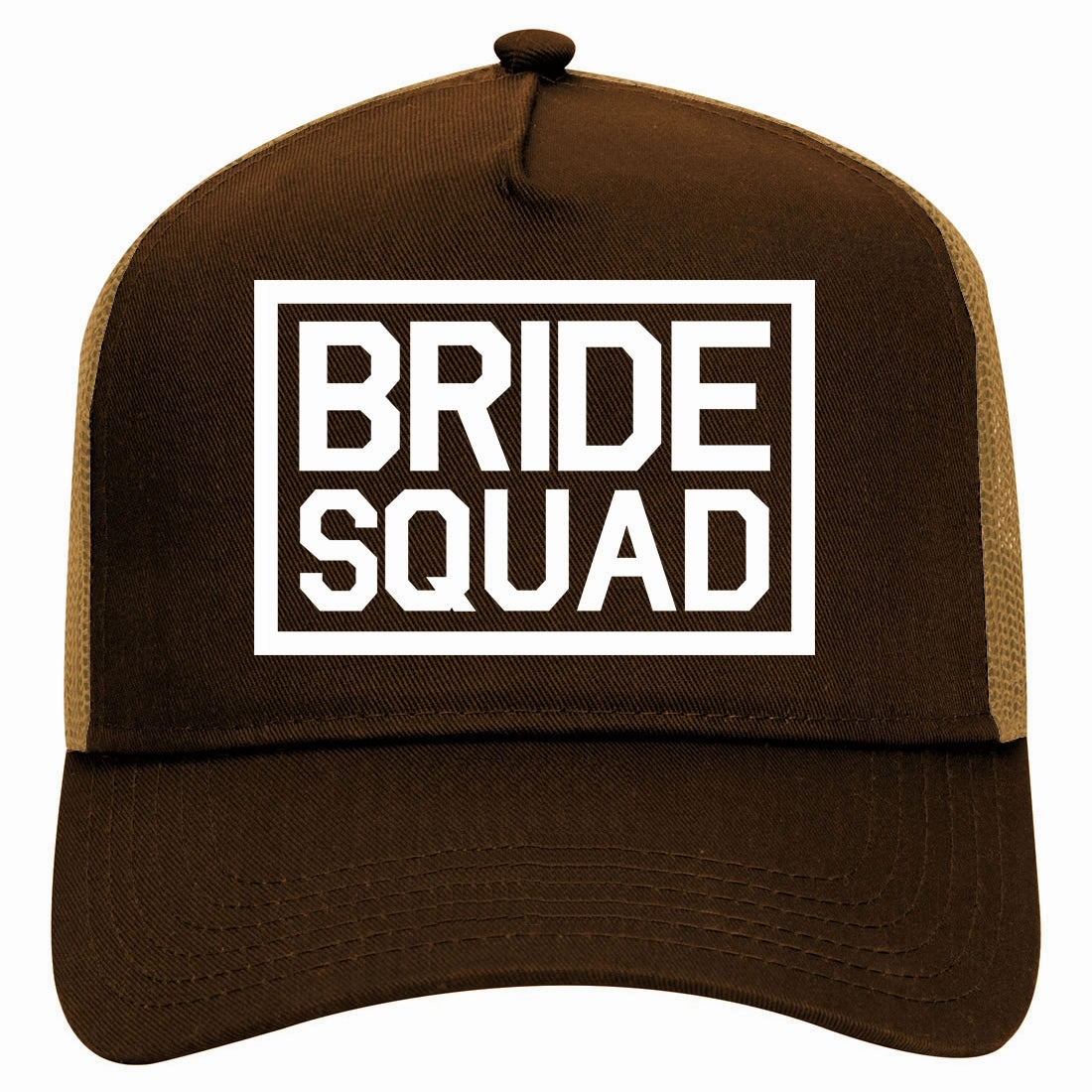 Bride Squad Bachlorette Party Retro Adult 5 Panel Mesh Trucker Hat