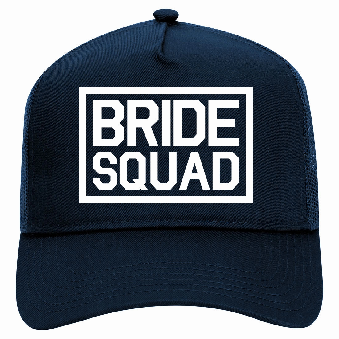 Bride Squad Bachlorette Party Retro Adult 5 Panel Mesh Trucker Hat