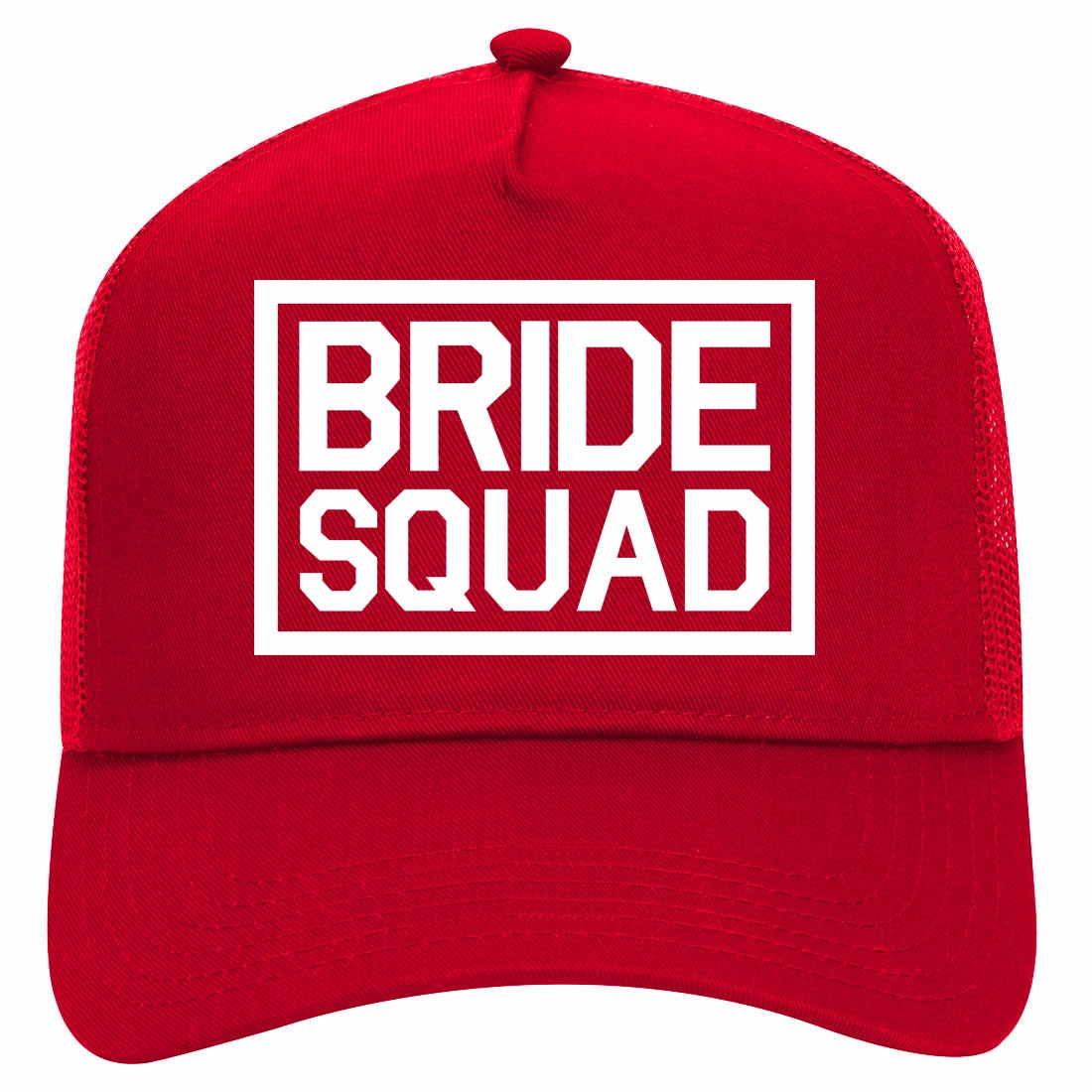 Bride Squad Bachlorette Party Retro Adult 5 Panel Mesh Trucker Hat