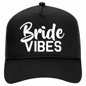 Bride Vibes Bridal Retro Adult 5 Panel Mesh Trucker Hat