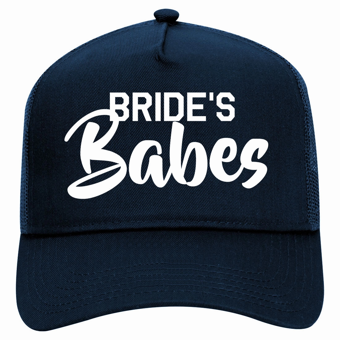 Brides Babes Wedding Retro Adult 5 Panel Mesh Trucker Hat