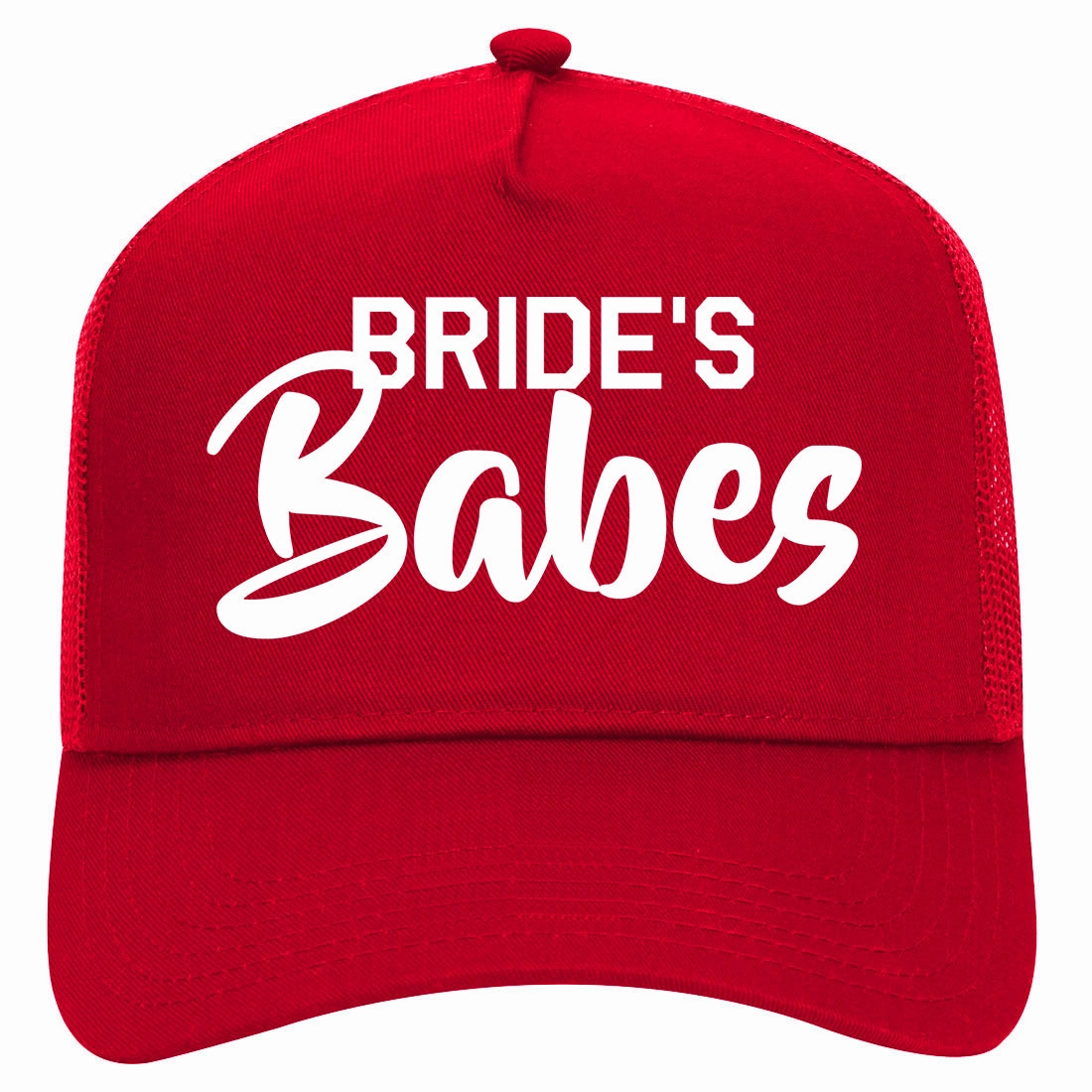 Brides Babes Wedding Retro Adult 5 Panel Mesh Trucker Hat