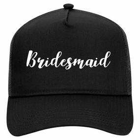 Bridesmaid Bachlorette Party Retro Adult 5 Panel Mesh Trucker Hat