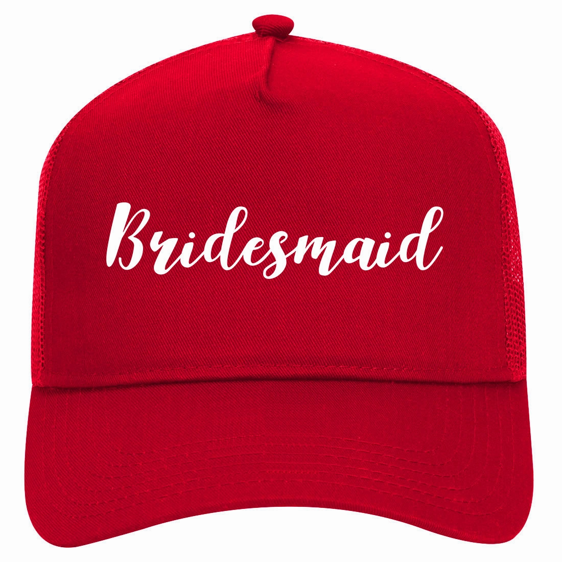 Bridesmaid Bachlorette Party Retro Adult 5 Panel Mesh Trucker Hat