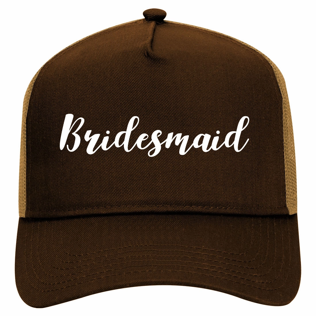 Bridesmaid Bachlorette Party Retro Adult 5 Panel Mesh Trucker Hat