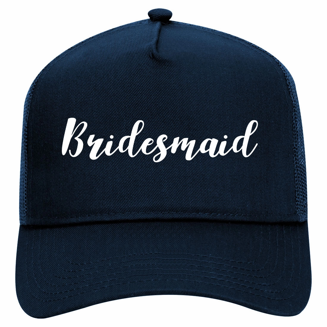 Bridesmaid Bachlorette Party Retro Adult 5 Panel Mesh Trucker Hat