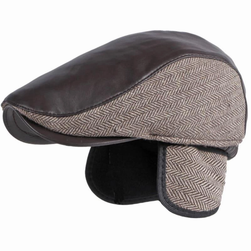 Bristol Herringbone Earflaps Flat Cap